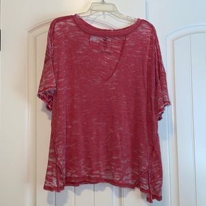 Free People cut out v neck tshirt.